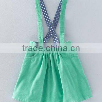 2017 Fashion Wholesale New Design Baby Girl Suspender Skirt Schoolgirl Kids Costume Dress Baby Clothing