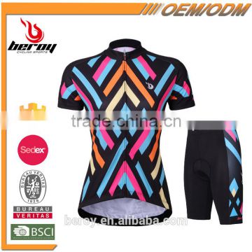 BEROY ladies uv resistance cycling wear set,custom cycling jerseys no minimum