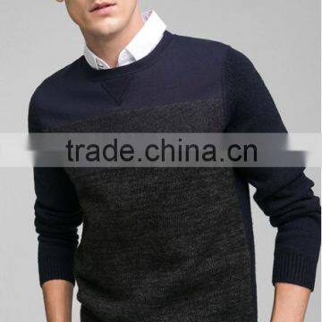 2017 Mens Stylish Jacquard Crew Neck Pullover Sweater With High Grade photo-2