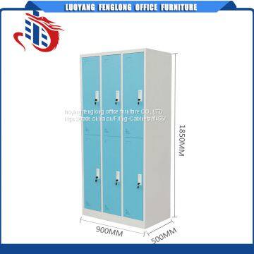 Hot Selling Home Storage Cabinet Colorful Steel 6 Door Gym Locker for Changing Room photo-2