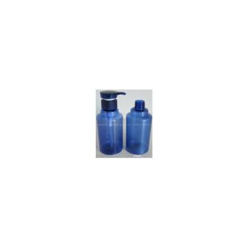 blue PET plastic pump bottles