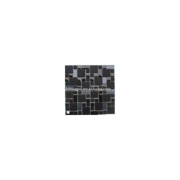 Black Glass Mosaic Wall Tiles photo-2