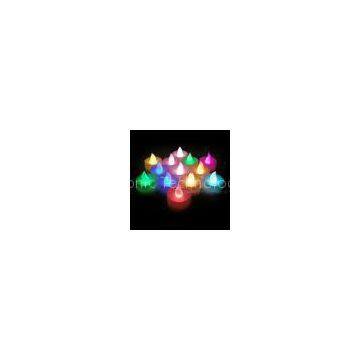Yellow / Green / Pink HIPS Flameless Flickering LED Candle With Seven Colors