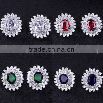 New fashion stud earrings with multicolor stone jewelry for 2017 new trend earrings 1071516