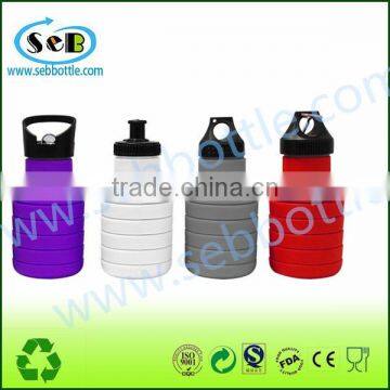 Wholesale Portable foldable silicone half gallon water bottle BPA Free