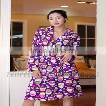 Lovely Cup Cake Coral Feelce for Ladies Robe photo-3