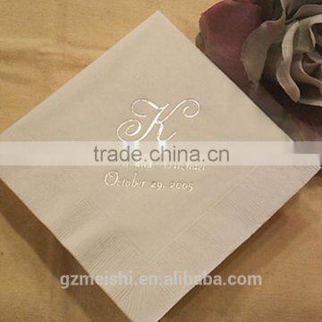 High quality washable wedding monogram linen Napkin