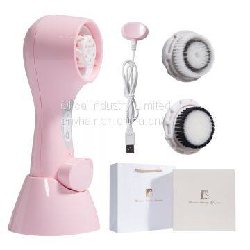 Pink CNV PRO Electric Face Brush Facial Brush Waterproof Sonic Cleansing System Portable Face Exfoliator Rechargeable photo-5