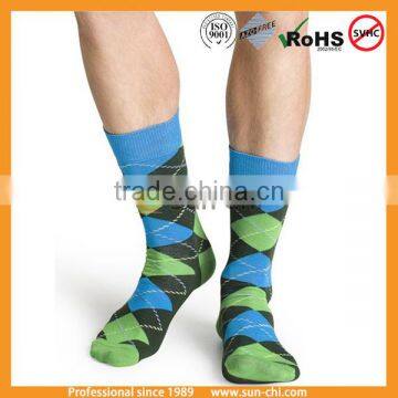 New Arrival Infant Socks Classic Grid Diamond Pattern Cotton Boys Knitted Socks for Kids Wear Sc40825-36 photo-2