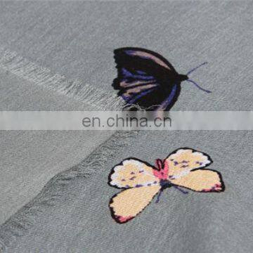 Modal Cashmere Blend Fashion Butterfly Print Infinity Lady Scarf photo-5