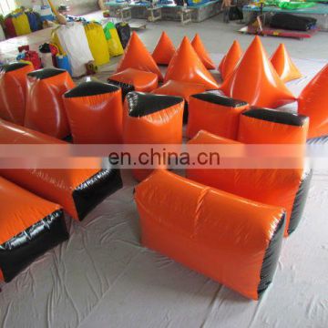 Interactive inflatable paintball bunker team work building shooting game