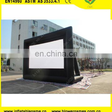 Outdoor commercial grade inflatable white matt Lycra cinema screen for sale