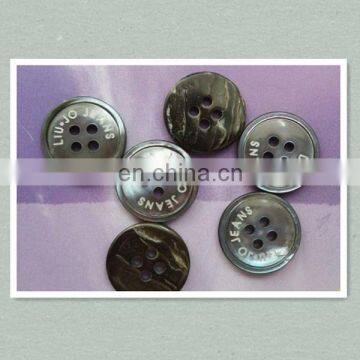 30mm Fashion Embossed Crest Gold Metal Button With Pearls photo-2