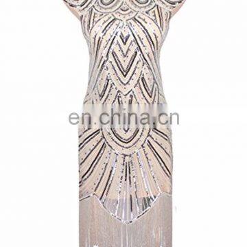 BestDance Women's 1920s Beaded Fringe Scalloped Petal Plus Size Flapper Dress Party Evening Dress OEM