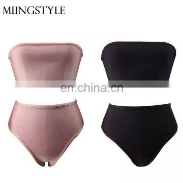 Sexy lady black bandage top and shorts suit fashion bandage clothing