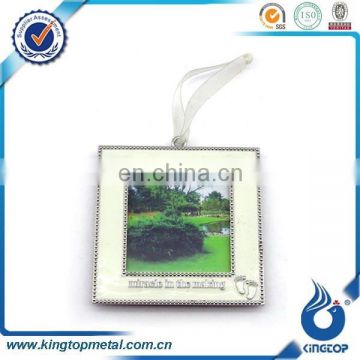 Customized zinc alloy mini photo frame hanging ornaments