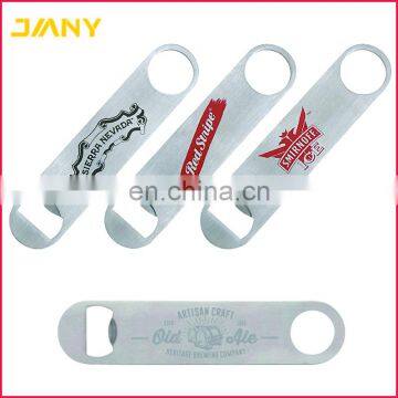 Customized Logo Stainless Steel Hand Held Flat Bottle Opener