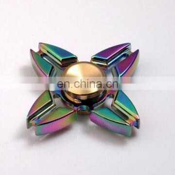 New Amazon hot selling Rainbow Color metal fidget spinner EDC Fidget spinner forbaby Relieving ADHD Anxiety and Boredom