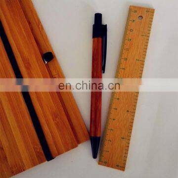 Natural Genuine Bamboo Spiral 70sheets Notebook Orgnizer Set With Bamboo Ball Pen and Ruler photo-6