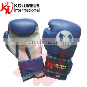 Blue boxing gloves in PU synthetic leather