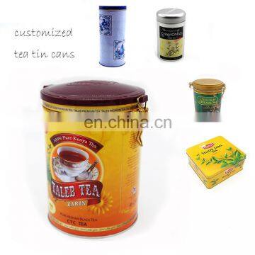 Fancy Custom printed cheap round tea tin wholesale