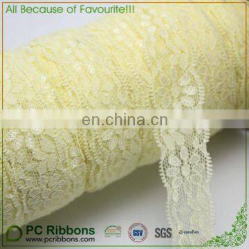 1" width ivory elastic lace trim ribbon