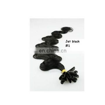 Hot selling 1# body wave Chinese virgin hair I-tip extensions,accept escrow