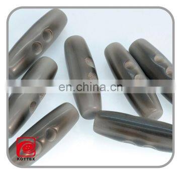 Nickle Free Customized 4CM - -5CM Shinny Grey Color Barrel Resin Polyester Toggle Used In Europe photo-3