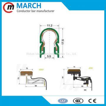 U12 Copper type conductor busbar current collector for crane