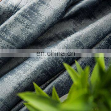 Advanced Elegent Embossed Blackout Crushed Velvet Curtain photo-5