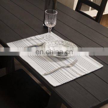 Wholesale Coffee Table Placemat Woven Striped Placemat Table Dish Mat for Dinning Table photo-3