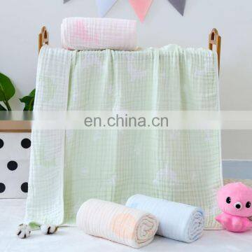 Wholesale Price 2020 New Design Pattern 6 Layers 100 Cotton Soft Muslin Baby Swaddle Wrap Blanket With Factory Price photo-6