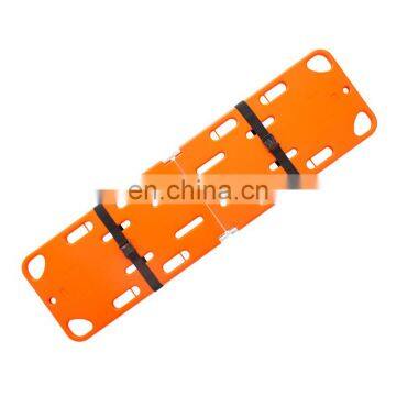 Plastic ambulance folding floating medical scoop spine board with head immobilizer dimensions