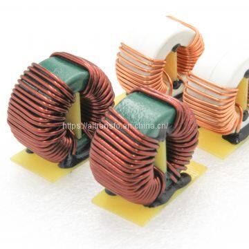 Common-mode choke, through hole package inductors
