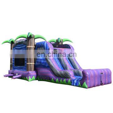 Commercial Purple Crush Bounce House Combo Slide Dry Bouncers Jumping Castle Inflatable