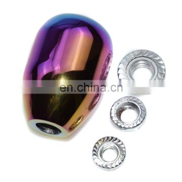 MT GEAR SHIFT KNOB Universal ALUMINUM NEO CHROME TITANIUM