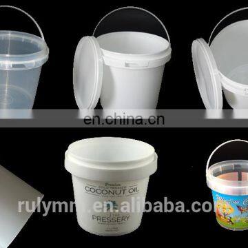 Food Grade Containers Plastic Pail White Bucket 5L photo-5