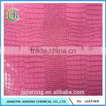 Crocodile Grain Artificial PU Leather Fabric for Bags photo-4