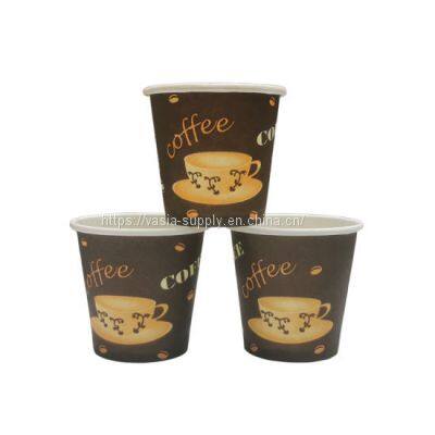 China Supplier offset printing tea cup takeaway single wall paper cups with lid