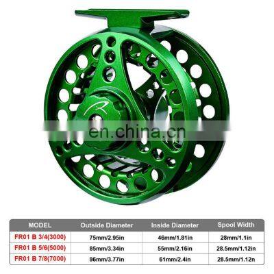 Оптовая продажа рыболовных катушек для ледяного рыбалки из металла и колес для летающей рыбалки из алюминиевого сплава размеров 3/4, 5/6, 7/8 четырех цветов, произведенных в Китае в 2021 году photo-5