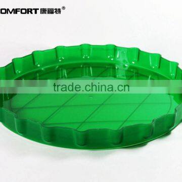 high quality round plastic serving tray