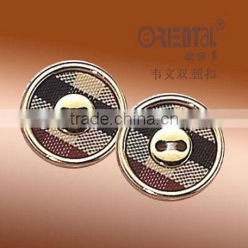 cotton cloth and abs rim button