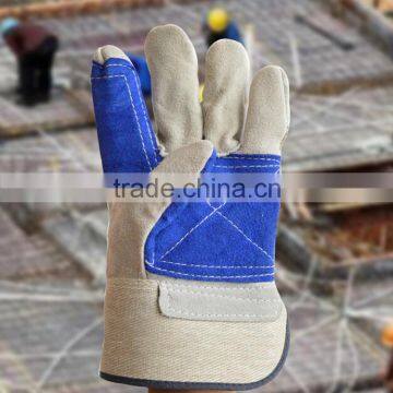 cow split Leather rigger gloves with reinforcement the palm