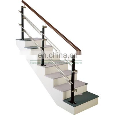 A124 Inox Ss 304 316 Stair Black Pipe Balustrade Staircase Stainless Steel Tube Handrail