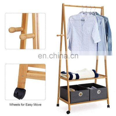 Factory Price Folding Three Tier Home Decor Shelves Decorative Bamboo Wall Shelf Wood For Sale photo-4