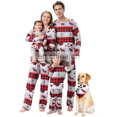 Favourable Price Cotton Red Women Couple Mens Pants Kids Set Christmas Family Pajamas Sets