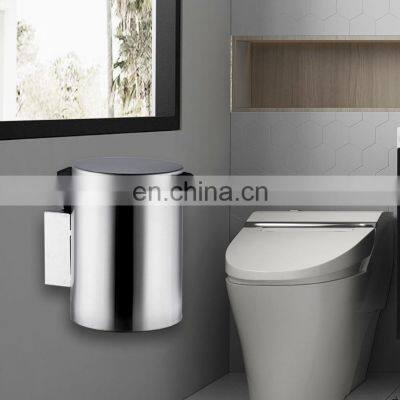 Stainless Steel Wall-mounted Hanging Waste Bin Airtight Trash Can photo-2