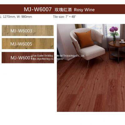 GKBM Greenpy MJ-W6007 New Eco-Friendly Waterproof Rosy Wine Red Click Stone Plastic Composite SPC Flooring photo-3