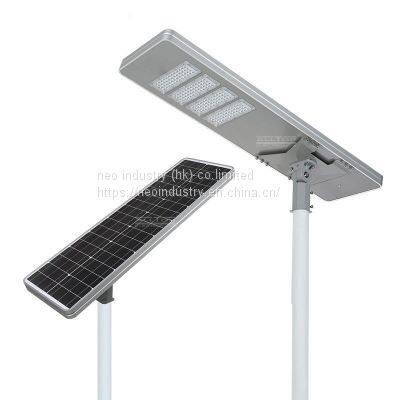 50W 100W 150W 200W IP65 Outdoor Integrated Motion Sensor All in One Solar Led Street Light photo-2