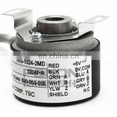 Mini Half Empty Shaft Incremental Rotary Encoder HES Series HES-25-2MD 8mm Hole Diameter 25 Pulse Output photo-2